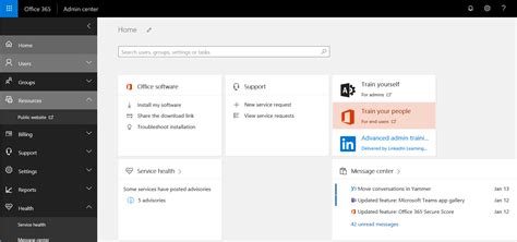office 365 admin portal.